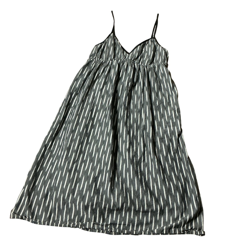 Converse One Star Womens Indie Babydoll White Ikat Stripe Cotton Cami Dress Sz 2